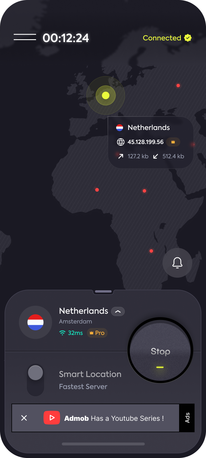 TeraVPN App Screenshot